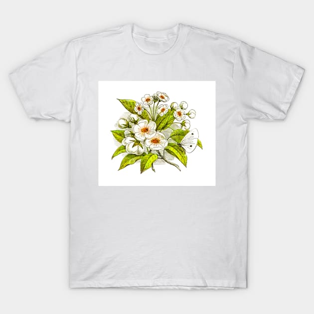 Cherry Tree Blossom T-Shirt by PictureNZ